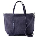 Cabas S Shopper Bag - Vanessa Bruno - Linen - Blue Denim