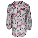 Camisa Saloni con estampado floral de seda multicolor - Autre Marque