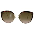 Fendi FF0290/S FF Gradient Cat-Eye-Sonnenbrille aus goldfarbenem Metall