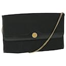 Christian Dior Trotter Canvas Chain Shoulder Bag Black Auth yk8835