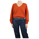 Rust orange cashmere v-neck jumper - size S - Khaite