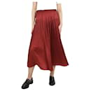 Red pleated midi skirt - size UK 8 - Ulla Johnson