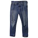 Polo Ralph Lauren Distressed Boyfriend-Jeans aus blauem Denim