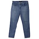 J Brand Cropped Jeans in Blue Cotton Denim