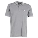 Dolce & Gabbana Polo with Crown Patch in Gray Cotton