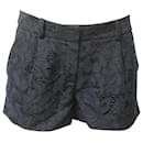 Diane Von Furstenberg Lace Casual Shorts in Black Cotton 
