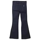 Stella Mccartney Jeans Flared com Acabamento Lateral em Jeans de Algodão Azul Marinho - Stella Mc Cartney