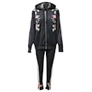 Gucci Floral Embroidered Tracksuit in Black Polyester