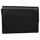 SAINT LAURENT Clutch Bag Leather Black Auth yk8934 - Saint Laurent