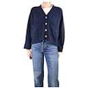 Navy button-up wool cardigan - size M - Autre Marque