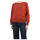Rust round-neck fine-knit cashmere sweater - size L - Autre Marque