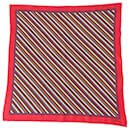 Carré, Celine Bandana 70s cotton red stripes, Khaki, Navy, ivory - Céline