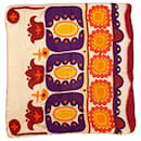 Sublime foulard 60s  Pierre Cardin soie sauvage motifs géométriques multicolores