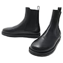 NEW THE ROW SHOES GAIA ANKLE BOOTS 41 CHELSEA BLACK LEATHER BOOTS - The row