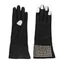 Yohji Yamamoto gants en cuir noir
