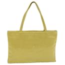 PRADA Hand Bag Satin Yellow Auth ar10474 - Prada