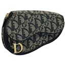 Christian Dior Trotter Canvas Pouch Navy Auth bs8822