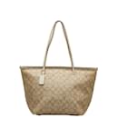 Coach Signature Canvas Street Zip Tote Bag Canvas Tote Bag F34104 in Excellent condition