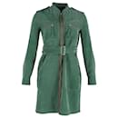 Marc Jacobs Belted Zipped Dress in Green Polyester