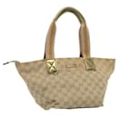 GUCCI GG Canvas Sherry Line Hand Bag Beige Gold pink 131228 Auth ki3602 - Gucci