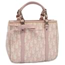 Christian Dior Trotter Canvas Hand Bag PVC Leather Pink 09-BO-0076 Auth yk8952