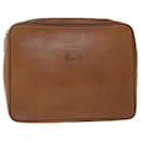 Burberrys Clutch Bag Leather Brown Auth bs8982 - Autre Marque