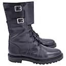 Dior Combat Boots in Black Leather