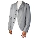 Schwarze Jacke im Blazer-Stil mit Knopfleiste und Hahnentrittmuster – Größe S - Comme Des Garcons