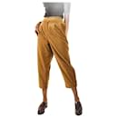 Brown velvet straight-leg trousers - size FR 36 - Autre Marque