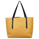 Jimmy Choo Grand sac cabas en cuir grainé bicolore taupe et jaune