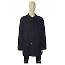 Burberry men's dark blue trench jacket medium length coat size 60