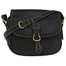 CELINE Shoulder Bag Leather Black Auth bs8999 - Céline