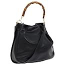 GUCCI Bamboo Shoulder Bag Leather 2way Black Auth ep1812 - Gucci