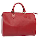 Louis Vuitton Epi Speedy 30 Hand Bag Castilian Red M43007 LV Auth ki3625