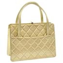 CHANEL Hand Bag Lamb Skin Gold Tone CC Auth bs9172 - Chanel