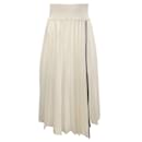 Falda midi plisada blanca de Sacai