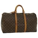 Monograma de Louis Vuitton Keepall 50 Bolsa Boston M41426 LV Auth 55977