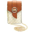 MK Signature Canvas & Leather Phone Case with Chain 32SOG00C5b - Michael Kors