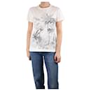 Cremefarbenes T-Shirt mit Blumendruck – Größe L - Christian Dior
