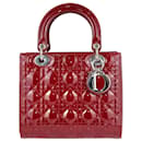 Red Cannage Medium Lady Dior Bag