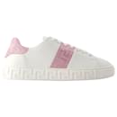 La Greca Sneakers - Versace - Leather - White/pink