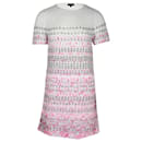 Chanel Short-Sleeve Mini Shift Dress in Multicolor Cashmere