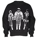 Chanel Pullover mit Astronauten-Print aus schwarzer Baumwolle