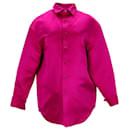 Übergroßes Balenciaga-Hemd aus rosa Seide