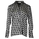 Sandro Printed Shirt in Black Recycled Polyester