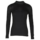 Chanel Fitted Long Sleeve Top in Black Cashmere