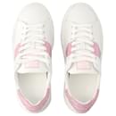 Baskets La Greca - Versace - Cuir - Blanc/pink