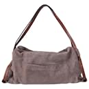 Brunello Cucinelli Shoulder Tote in Taupe Brown Leather
