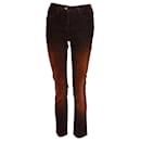 Chanel Slim-Fit Gradient Corduroy Pants in Brown Cotton