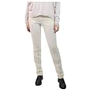 Pantalón de lana color crema - talla UK 10 - Saint Laurent